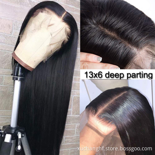 180% 200% Density Unprocessed Original Real Human Long Hair Lace Front Cuticle Aligned HD Lace Wigs for Black Women